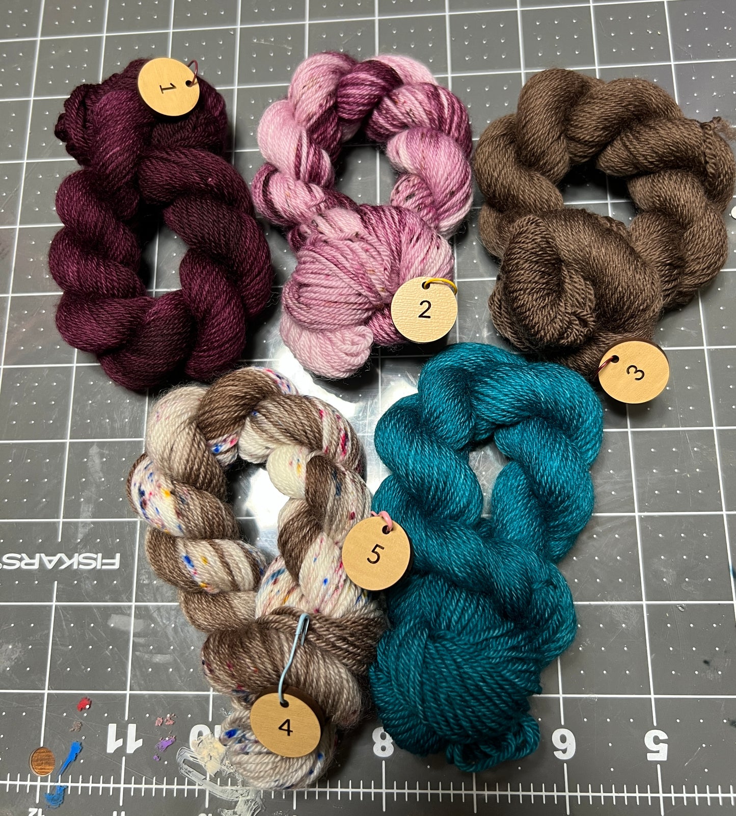 Advent Stitch Markers 1-25 in Eco Wood