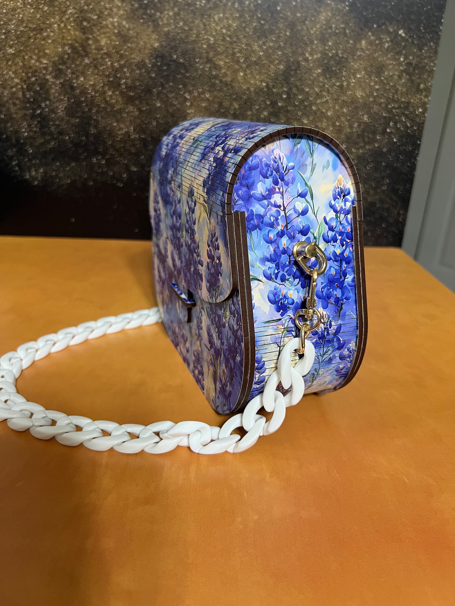 Special Occasion Purse - Sporran style - Bluebonnets Floral