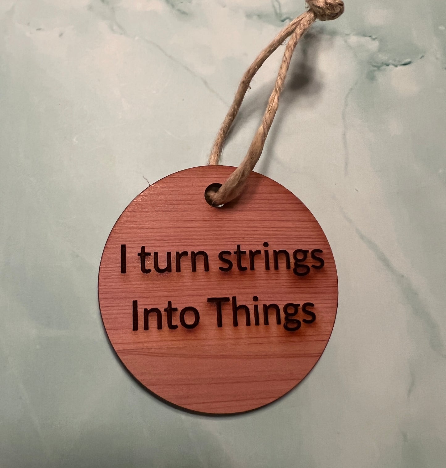 Aromatic Cedar Disc Engraved With a Variety of Sayings (click to see available sayings)