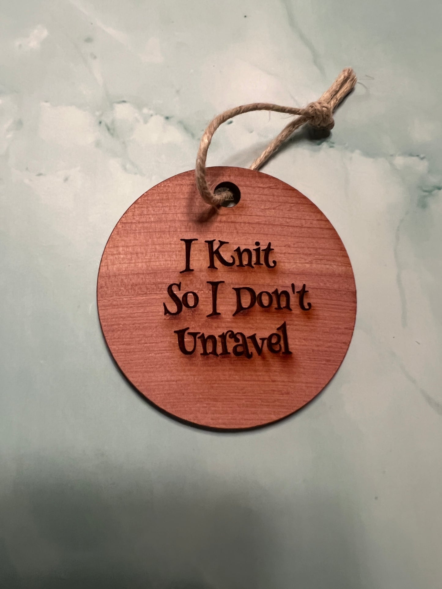 Aromatic Cedar Disc Engraved With a Variety of Sayings (click to see available sayings)