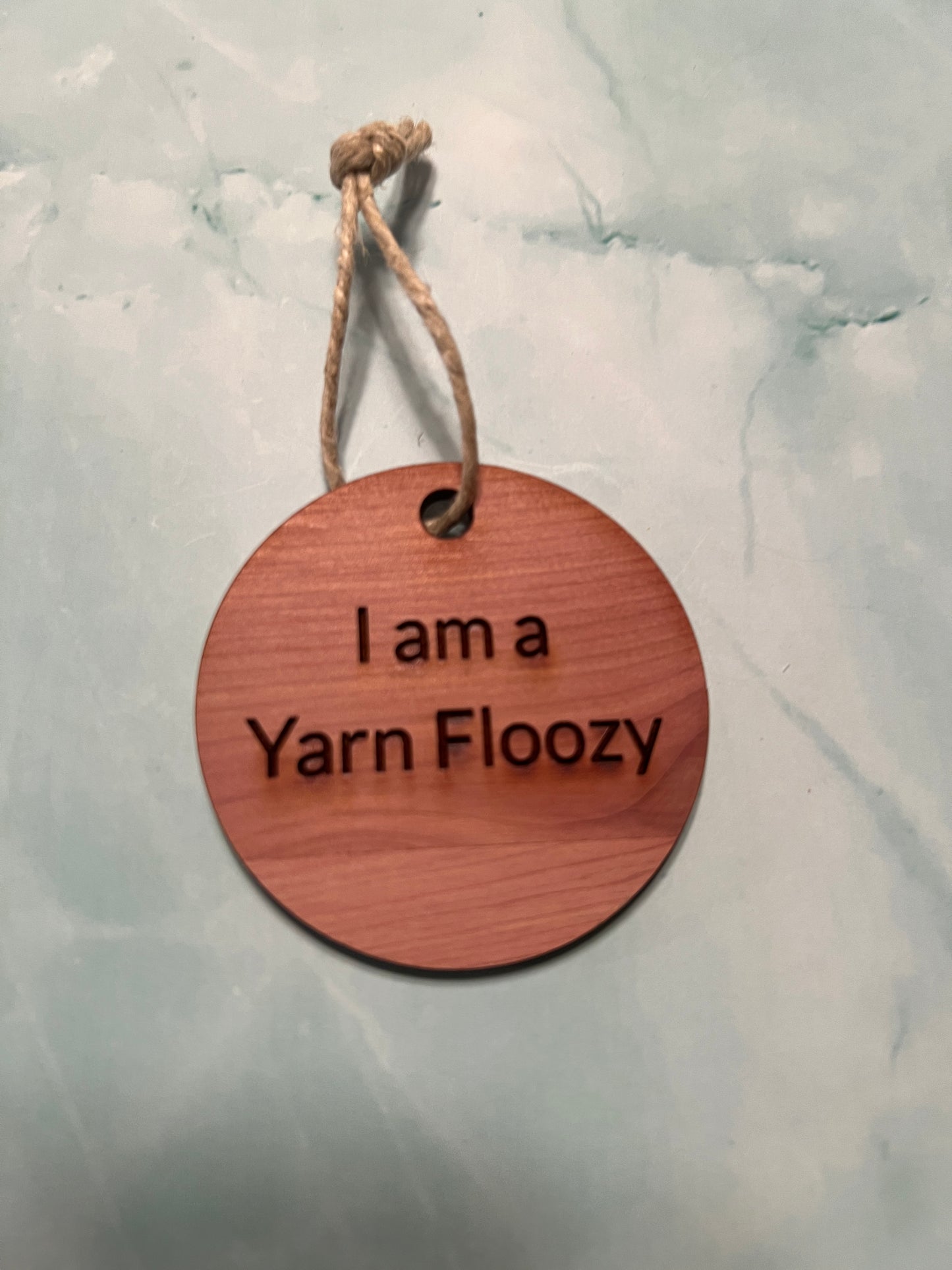 Aromatic Cedar Disc Engraved With a Variety of Sayings (click to see available sayings)