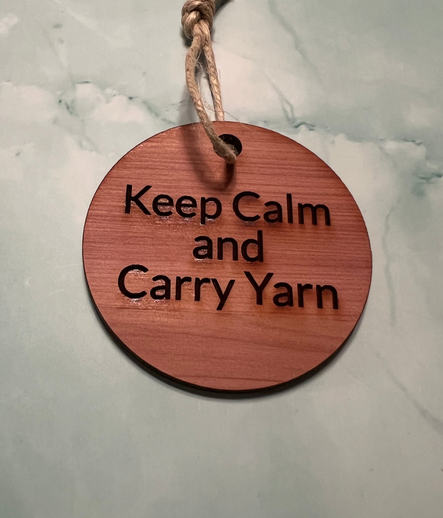 Aromatic Cedar Disc Engraved With a Variety of Sayings (click to see available sayings)