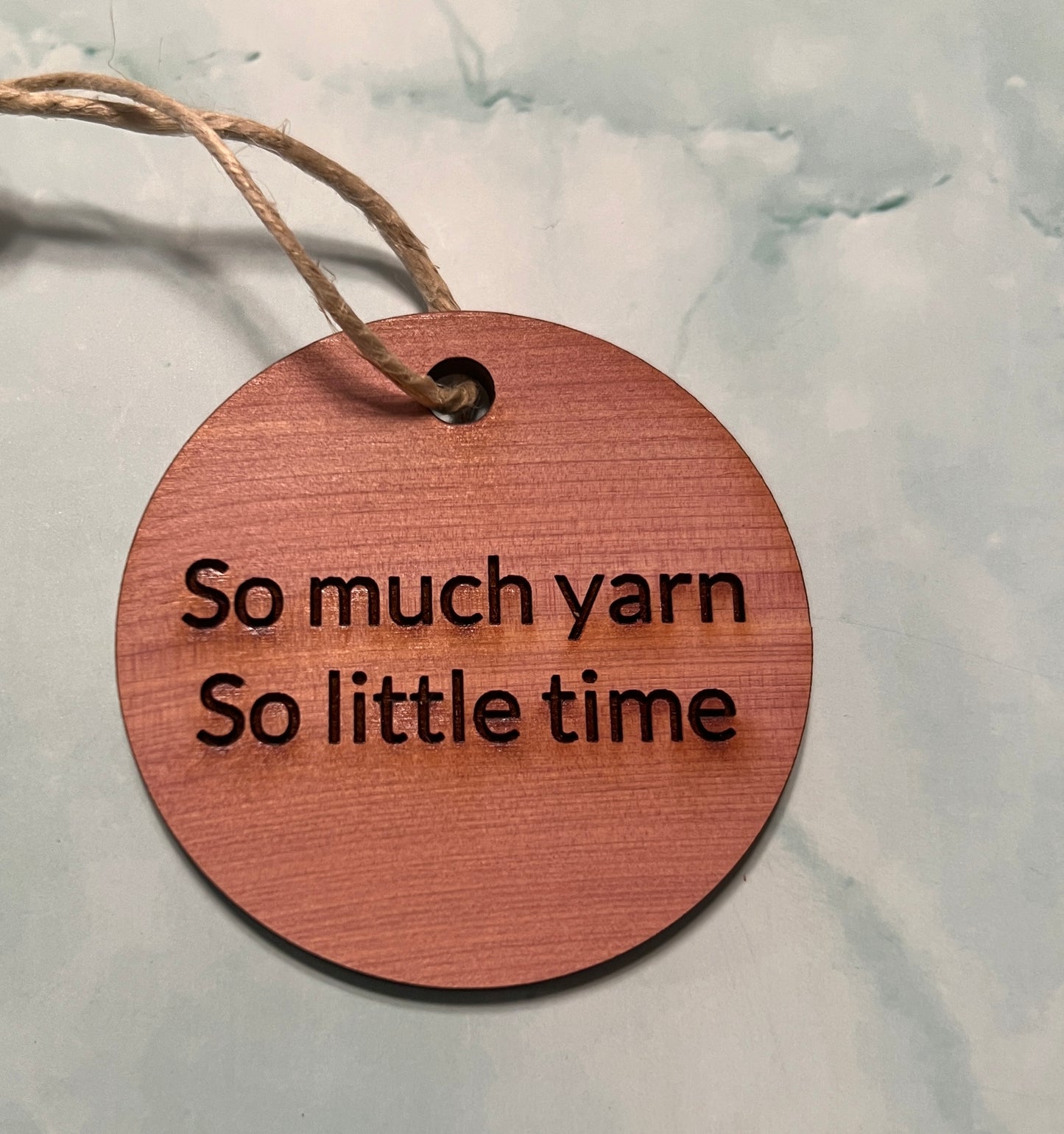 Aromatic Cedar Disc Engraved With a Variety of Sayings (click to see available sayings)