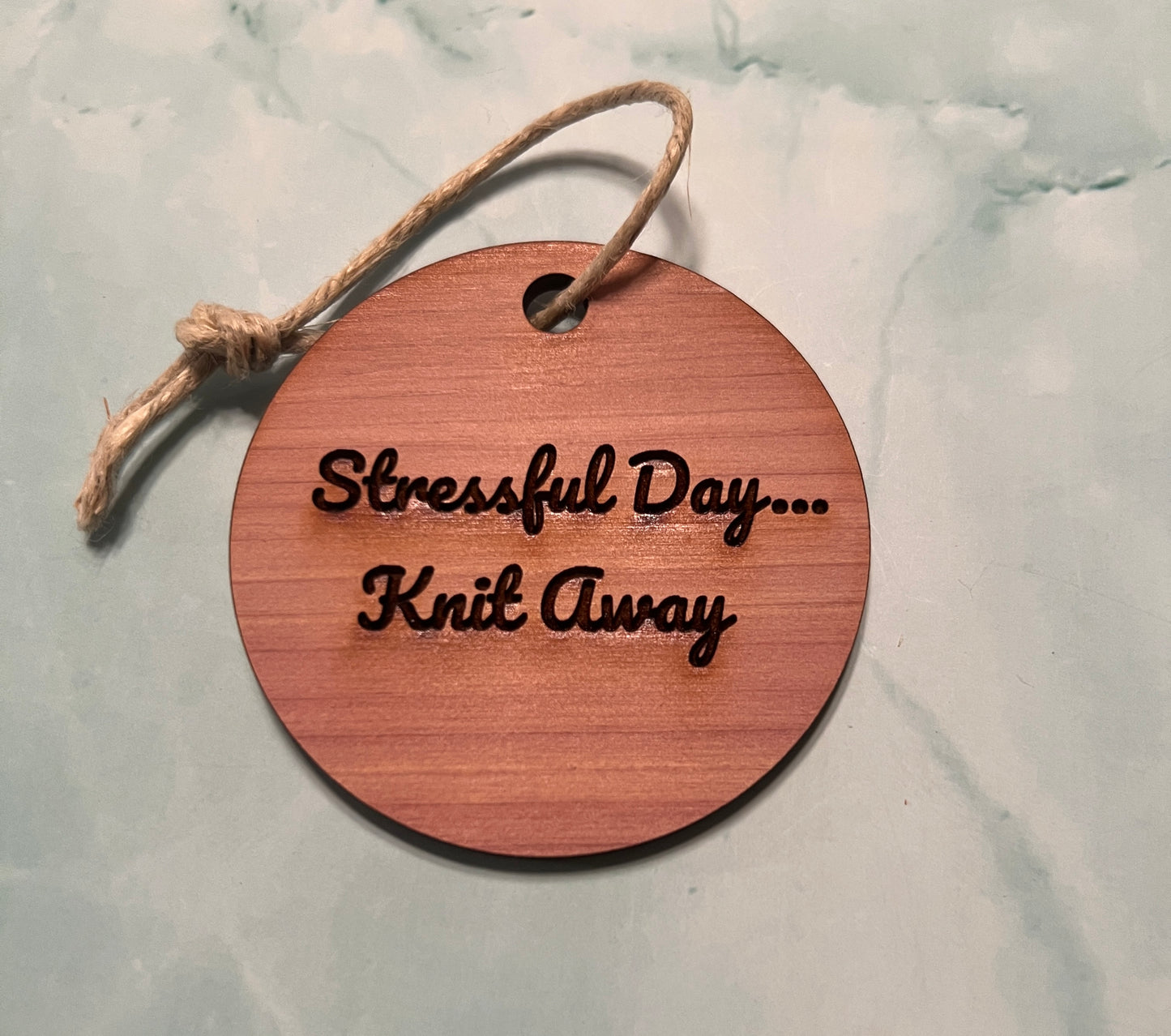 Aromatic Cedar Disc Engraved With a Variety of Sayings (click to see available sayings)