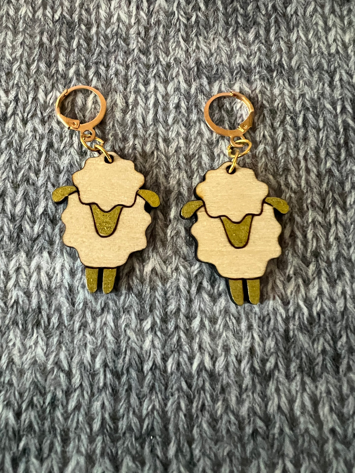 Sheep Progress Keepers - Wood, hand painted, lever back ring - see list for photos of colors