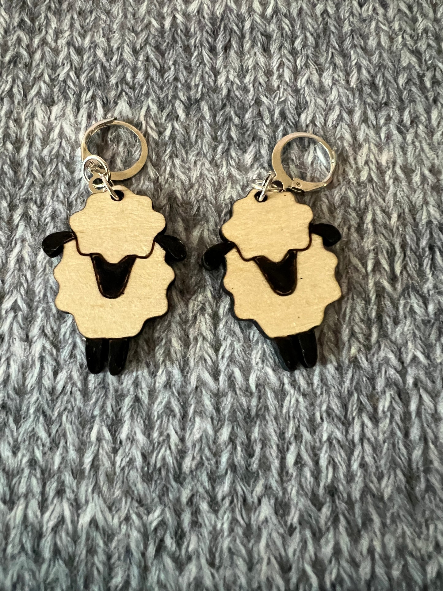 Sheep Progress Keepers - Wood, hand painted, lever back ring - see list for photos of colors