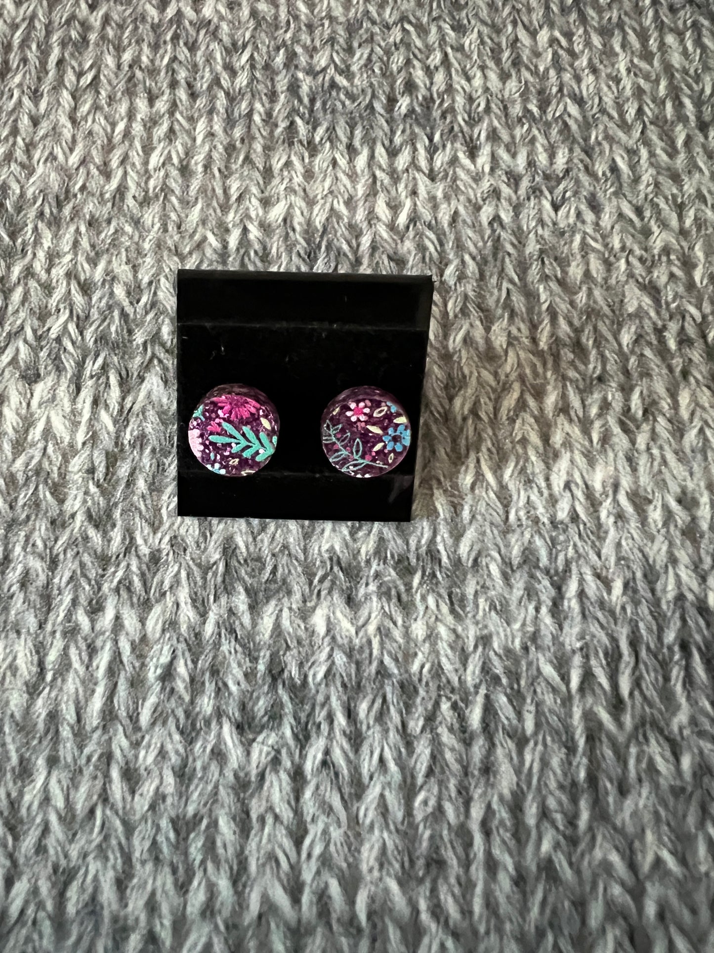 Acrylic stud earrings - see photos and item selections for color/designs