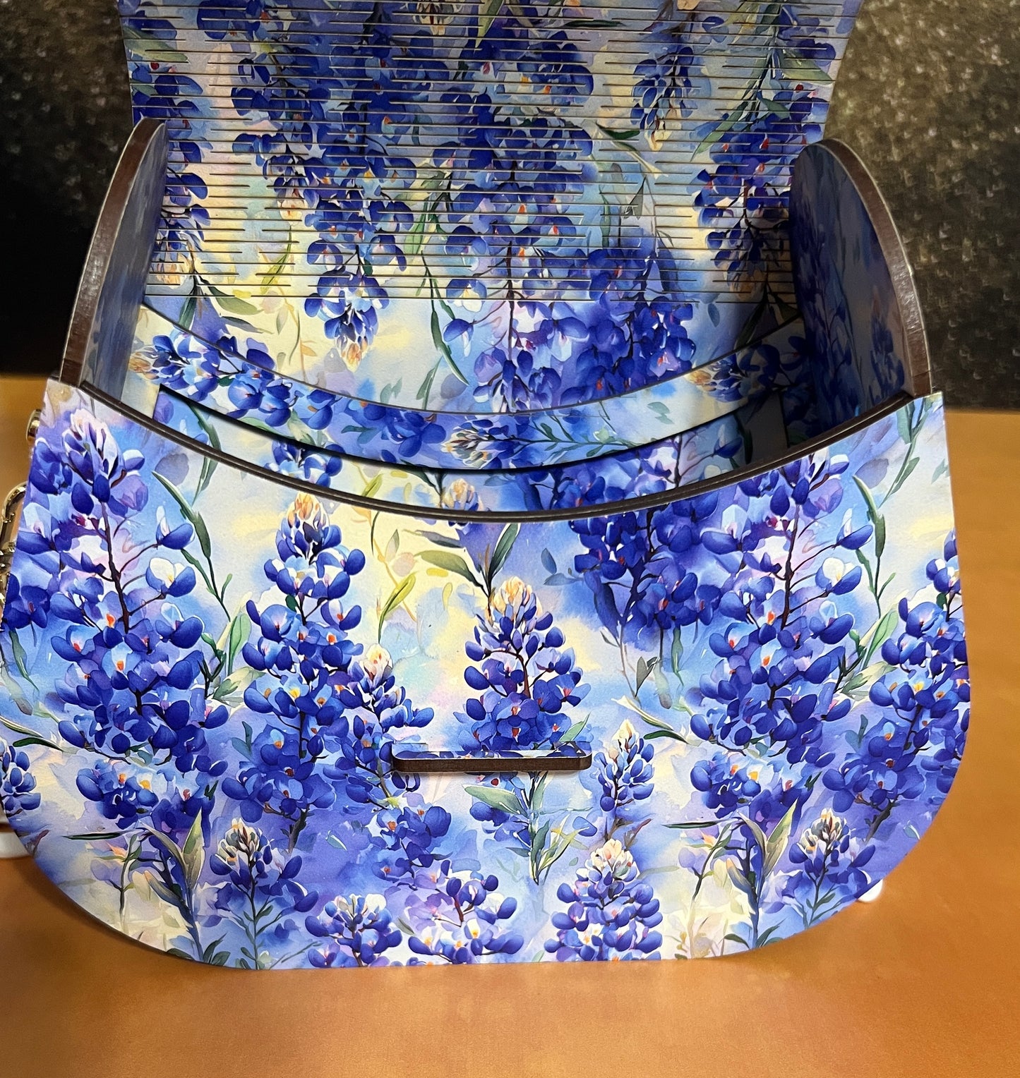 Special Occasion Purse - Sporran style - Bluebonnets Floral