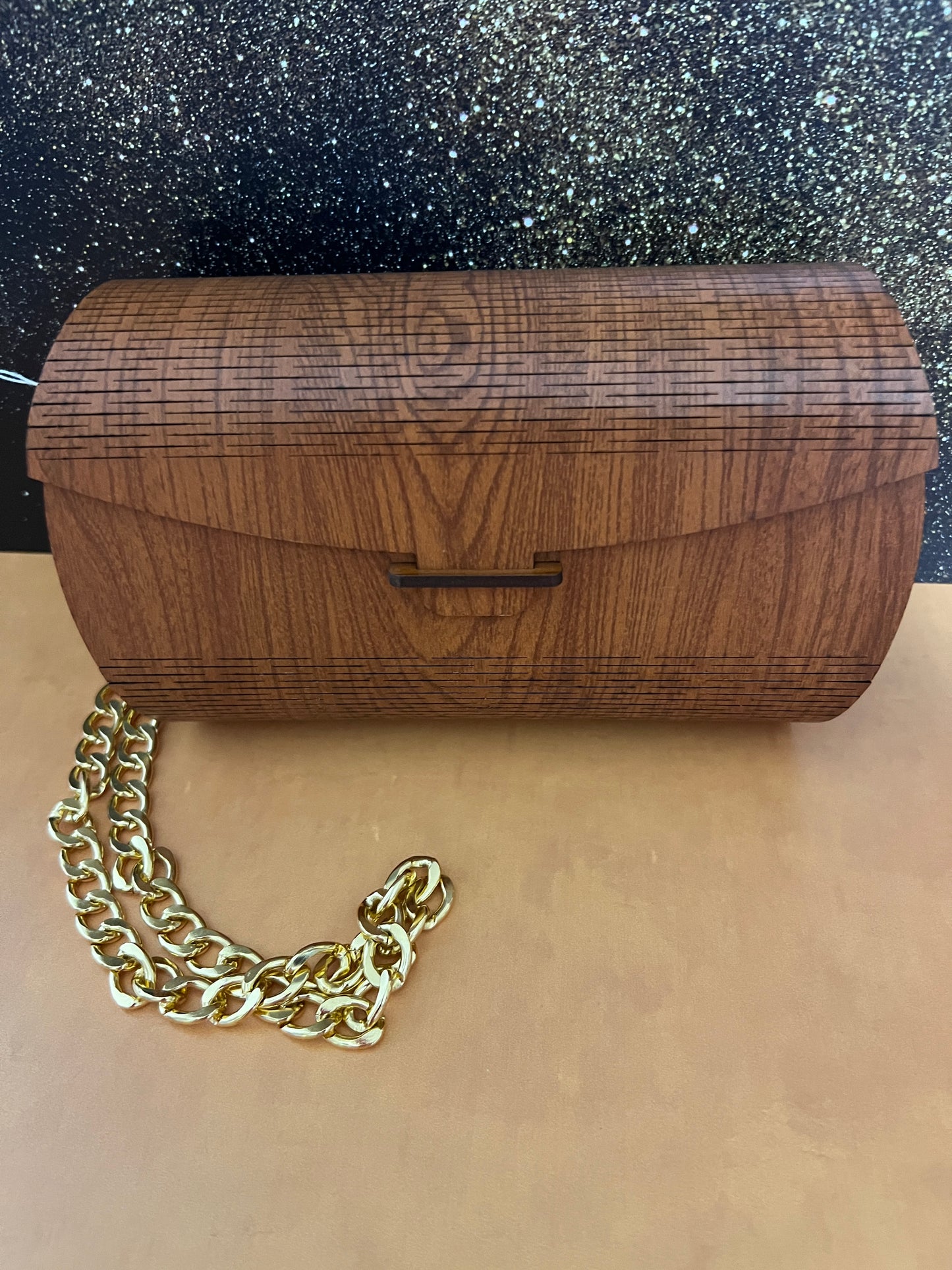 Special Occasion Purse - Clutch style with side strap - Eco Wood