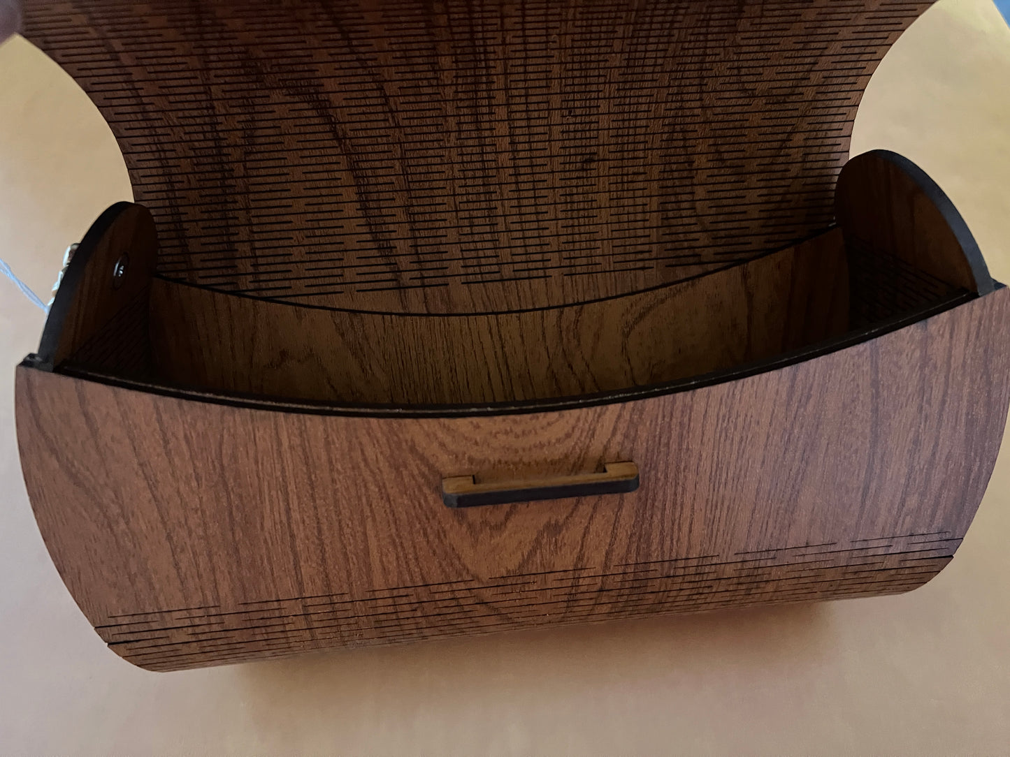 Special Occasion Purse - Clutch style with side strap - Eco Wood