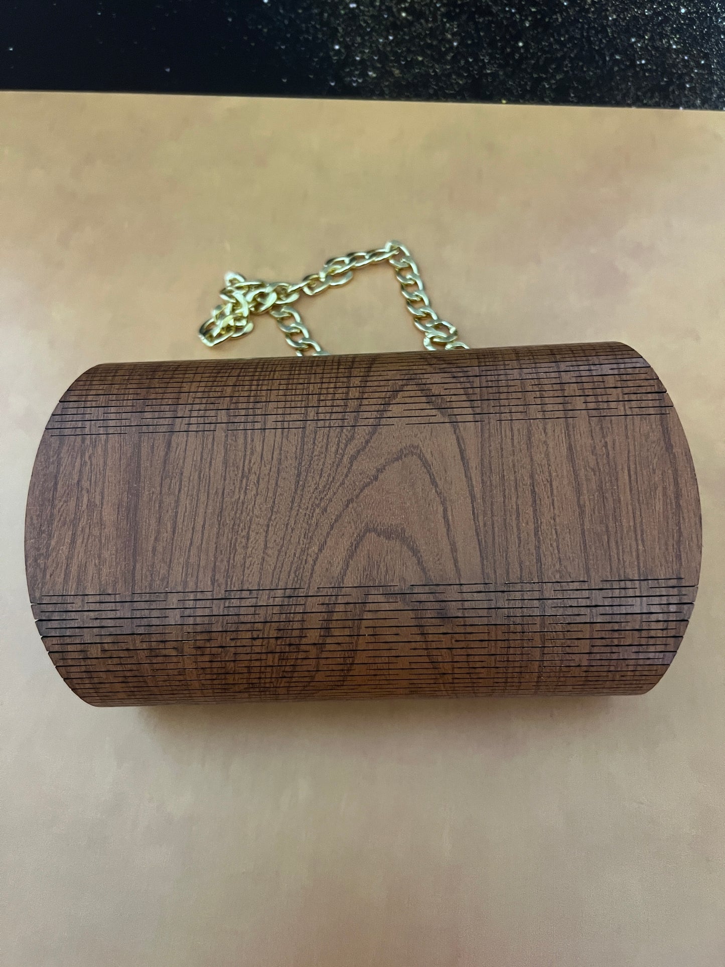 Special Occasion Purse - Clutch style with side strap - Eco Wood