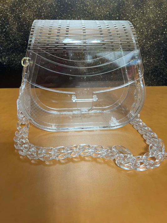 Special Occasion Purse - Sporran Style - Clear Acrylic