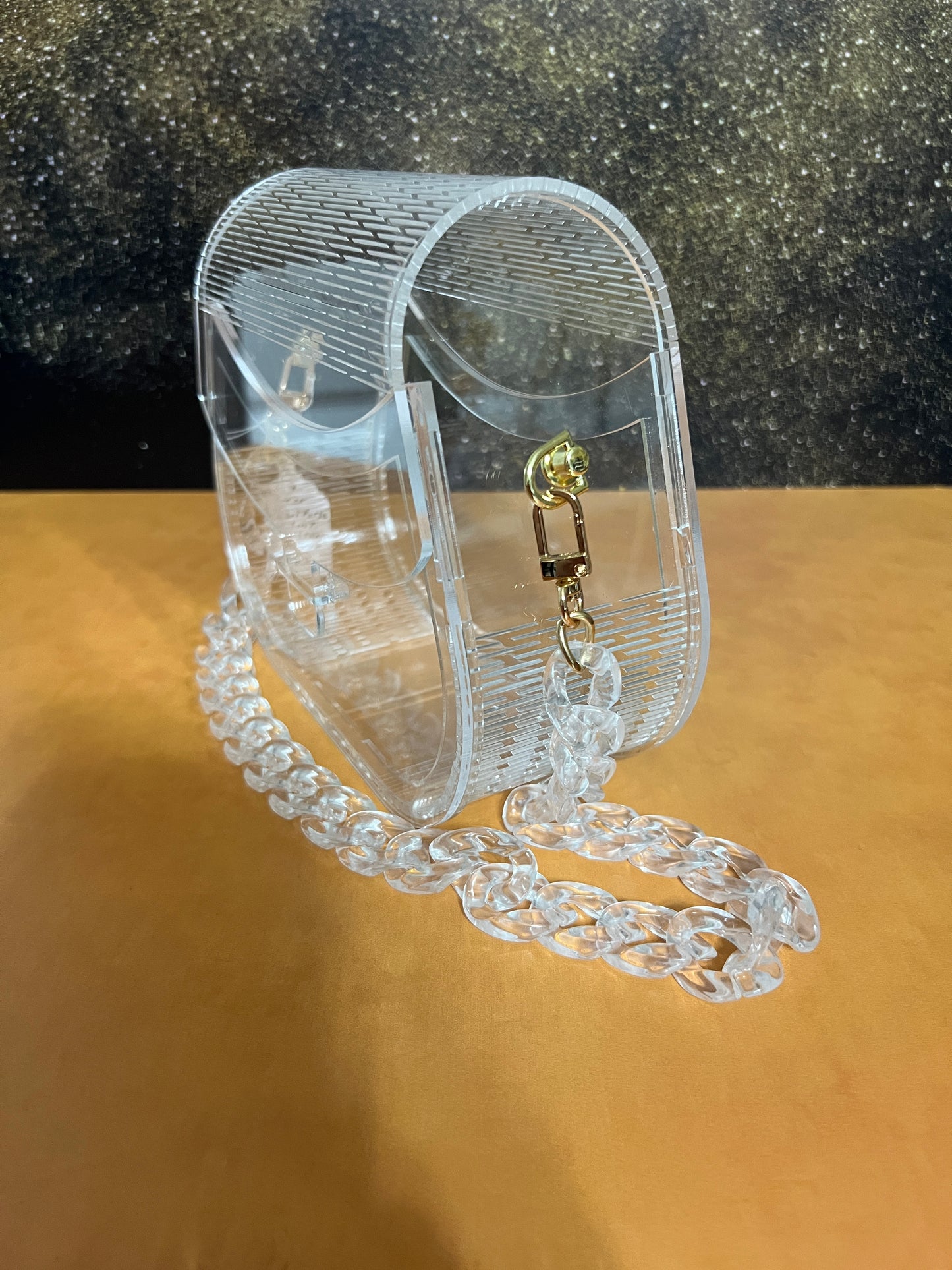 Special Occasion Purse - Sporran Style - Clear Acrylic